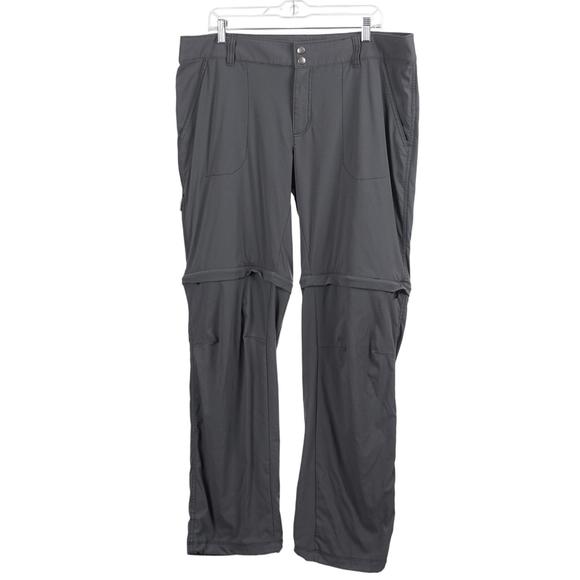 COLUMBIA Women Convertible Pants 16W Gray Nylon Zip Off Omni-Shield Outdoor - Picture 1 of 8